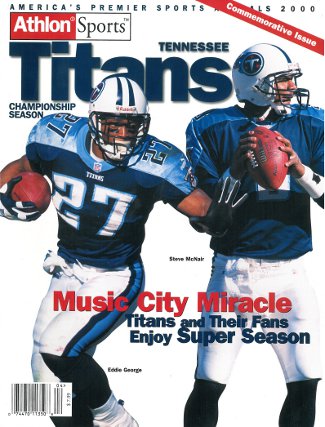 Tennessee Titans unsigned 2000 Pro Football Championship Season Commemorative Issue Magazine w/George & McNair