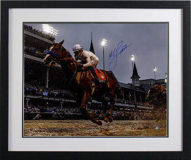 Mike E. Smith signed Justify 2018 144th Kentucky Derby 16x20 Photo Custom Framing Triple Crown- Steiner Hologram