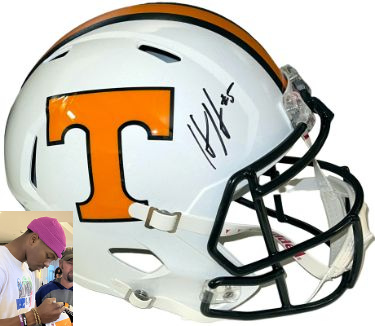 Hendon Hooker signed Tennessee Volunteers Riddell FS Rep Speed Dark Mode Helmet #5- JSA Signature Debut