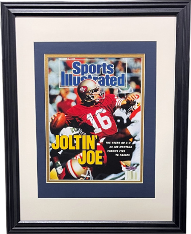 Joe Montana signed 1989 Sports Illustrated Cover Photo 49ers 11x14 Custom Framing  UDA Holo/COA #BAD76522