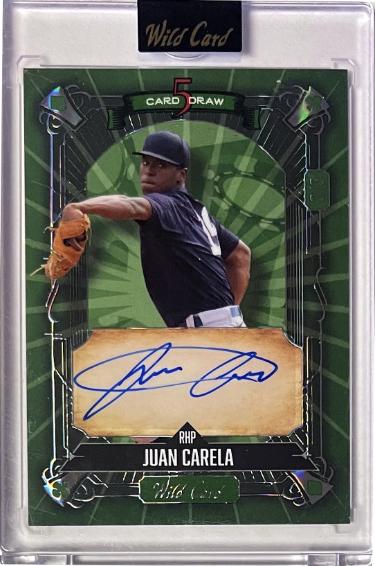 Juan Carela signed 2024 Wild Card 5 Card Draw Auto Card #5CDC-JCA- /3 (Chicago White Sox /Factory Sealed)