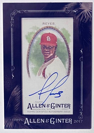 Alex Reyes signed 2017 Topps Allen & Ginter Mini Framed On Card Auto #AGA-ARE (St. Louis Cardinals)