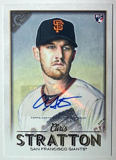Chris Stratton signed 2018 Topps Gallery Certified Rookie Auto Card (RC) #8 (San Francisco Giants)