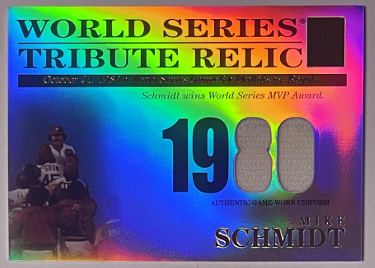 Mike Schmidt 2003 Topps World Series Tribute Relic Card #TR-MS- /425 (1980 WS MVP/Philadelphia Phillies)