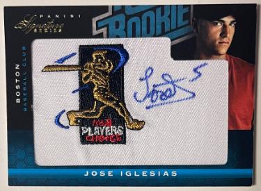 Jose Iglesias signed 2012 Panini Signature Series Rated Rookie MLBPA Logo Rookie Card #127- /299 (Boston Red Sox)