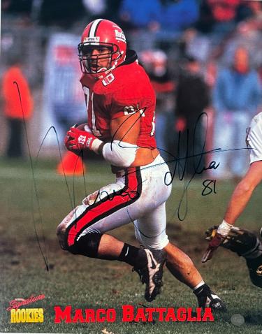 Marco Battaglia signed Signature Rookies 8x10 Photo #81- COA (Rutgers/Bengals)