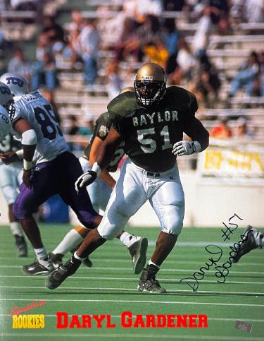 Daryl Gardener signed Signature Rookies 8x10 Photo- COA (Baylor Bears/Dolphins)
