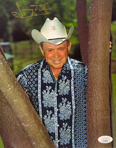 Little Jimmy Dickens signed Country Music Color 8x10 Photo imperfect- JSA #II11633