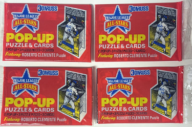 1986 Donruss Leaf Baseball Pop-up Cards Factory Sealed Packs Lot of 4