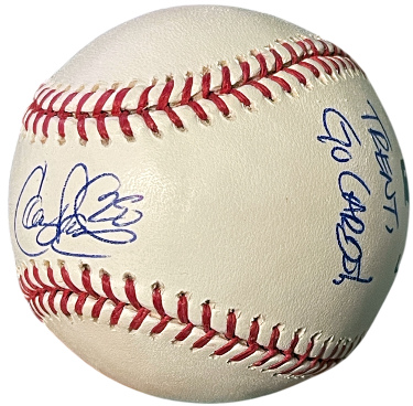 Colby Rasmus signed Rawlings Official Major League Baseball Trent Go Cards!- COA (St. Louis Cardinals)