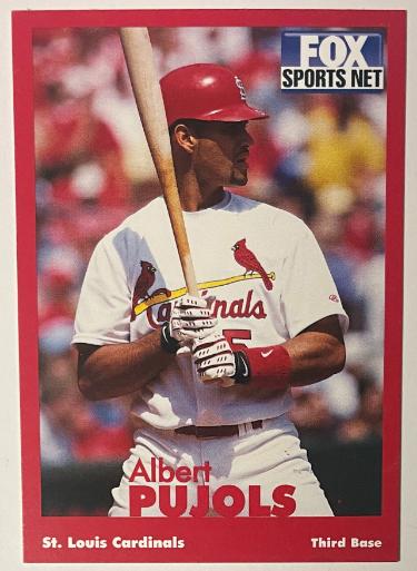 Albert Pujols 2001-2002 Fox Sports Net/St. Louis Cardinals Rookie Card (RC) #5