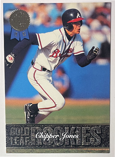 Chipper Jones 1993 Leaf Gold Rookies Card (RC) #19 (Atlanta Braves)
