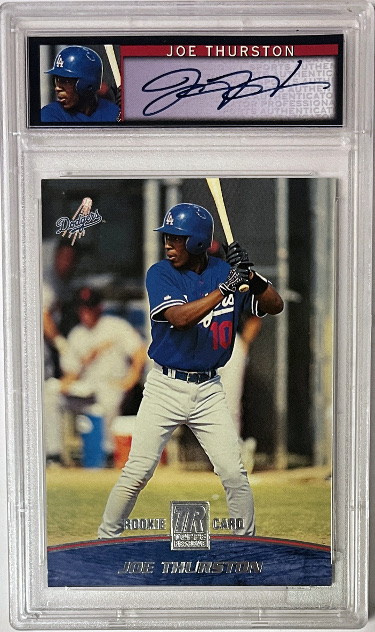 Joe Thurston signed 2001 Topps Reserve Auto Rookie Card #122- /1500-PSA Graded 8 NM-MT (Uncirculated/Dodgers)