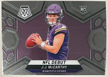 JJ/J.J. McCarthy 2024 Panini Mosaic NFL Debut Rookie Card (RC) #275 (Minnesota Vikings)