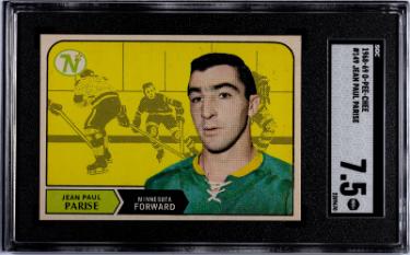 Jean Paul Parise 1968-69 O-Pee-Chee NHL Rookie (RC) Card #149 - SGC Graded 7.5 NM+ (Minnesota North Stars)