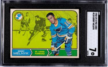 Gerry Melnyk 1968-69 O-Pee-Chee NHL Card #120- SGC Graded 7 NM (St. Louis Blues)
