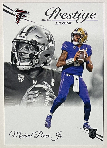 Michael Penix Jr. 2024 Panini Prestige Rookie Card (RC) #335 (Atlanta Falcons/Washington Huskies)
