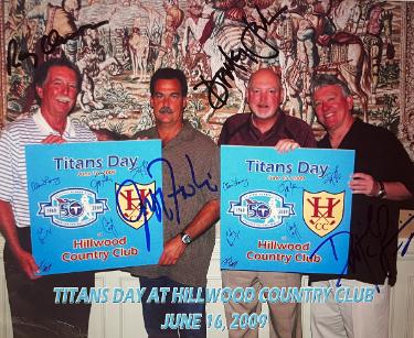 Jeff Fisher & Dave McGinnis signed Tennessee Titans Day 8x10 Photo 6/16/09 imperfect- COA