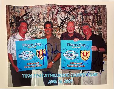 Jeff Fisher & Dave McGinnis signed Tennessee Titans Day 8x10 Photo 6/16/09 imperfect- COA