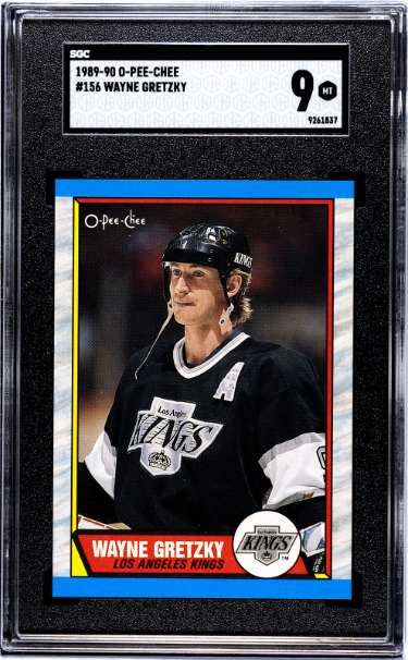 Wayne Gretzky 1989-90 O-Pee-Chee NHL Card #156- SGC Graded 9 Mint (Los Angeles Kings/HOF/The Great One)