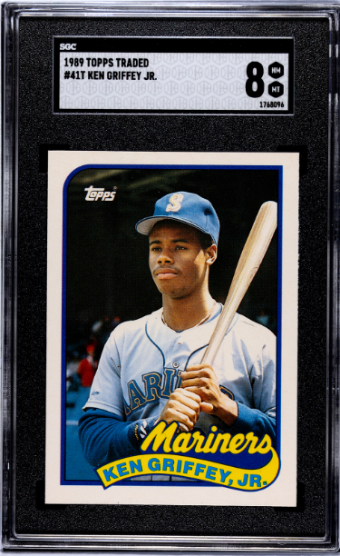 Ken Griffey, Jr. 1989 Topps Traded Rookie Card (RC) #41T- SGC Graded 8 NM-MT (Seattle Mariners/HOF)