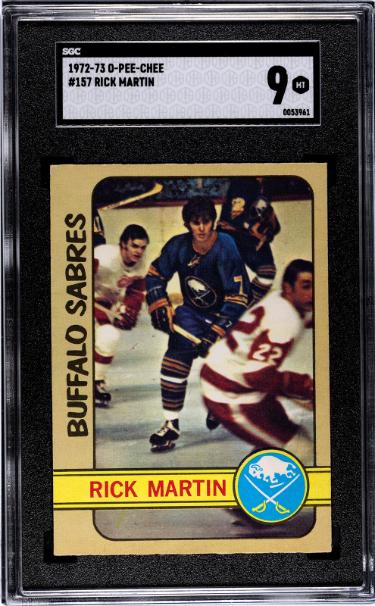 Rick Martin 1972-73 O-Pee-Chee NHL Card #157- SGC Graded 9 Mint (Buffalo Sabres)