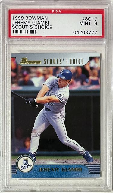 Jeremy Giambi 1999 Bowman Scout's Choice Card #SC17- PSA Graded 9 Mint (Kansas City Royals)
