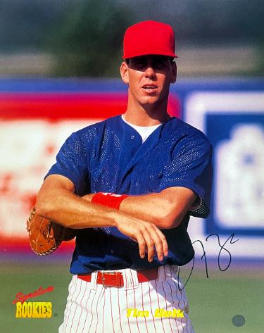 Tim Belk signed Signature Rookies 8x10 Photo- COA (Cincinnati Reds)