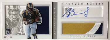 Stedman Bailey signed 2013 Playbook Booklet Jersey Auto Rookie Card #233- /299 (St. Louis Rams)