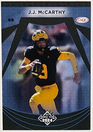 JJ/J.J. McCarthy 2024 Sage Rookie Card (RC) #111 (Michaigan/Minnesota Vikings)