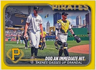 Paul Skenes 2024 Topps Update Series Gasses Up Rookie Card #US160 w/Yasmani Grandal