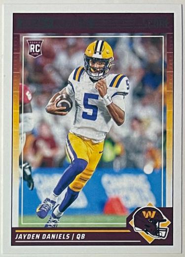 Jayden Daniels 2024 Score Rookie Card (RC) #302 (LSU/Washington Commanders)