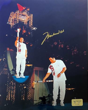 Muhammad Ali signed 16x20 Photo 1996 Atlanta Olympics Torch Lighting- /1996- Ali/Prince COA w/VHS Tape of Signing