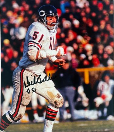 Dick Butkus signed Chicago Bears NFL 8x10 Photo #51- Tuff Stuff COA/Show Ticket