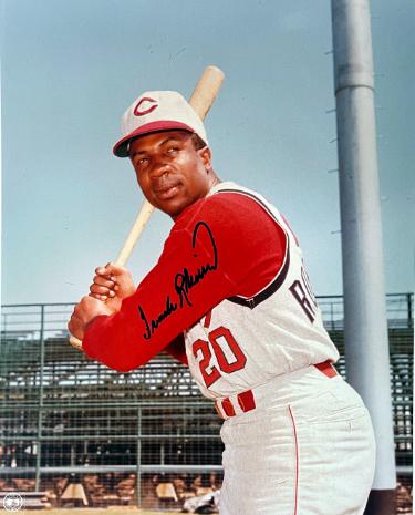Frank Robinson signed Cincinnati Reds MLB Licensed 8x10 Photo- Tuff Stuff COA