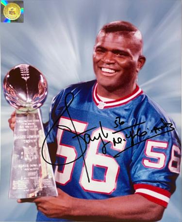 Lawrence Taylor signed New York Giants NFL Licensed 8x10 Photo#56 NY Giants- Tuff Stuff COA/Show Ticket