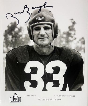 Sammy Baugh signed HOF Enshrinee Class of 1963 B&W 8x10 Photo- Tuff Stuff Show COA