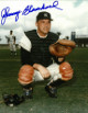 Johnny Blanchard signed New York Yankees 8x10 Photo (catching-1 line sig-deceased)