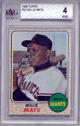 Willie Mays 1968 Topps Baseball Card #50- BVG Graded 4 VG-EX (Subgrades/7.5 Centering/Giants/HOF)