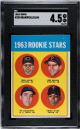 Tony Oliva/Ed Kranepool 1963 Topps Rookie Card (RC) #228- SGC Graded 4.5 VG-EX+ (Max Alvis/Bob Bailey)