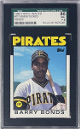 Barry Bonds 1986 Topps Traded Rookie Card (RC) #11T- SGC Graded 7.5 NM+/86 (Pittsburgh Pirates)