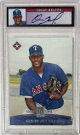 Omar Beltre signed 2001 Topps Reserve Auto Rookie Card #125- Uncirculated- /1500- PSA Graded 8 NM-MT (Texas Rangers)