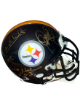 Pittsburgh Steelers Steel Curtain signed NFL Authentic TB Mini Helmet- 4 sigs- Mounted COA- Joe Greene/White/Holmes/Greenwood