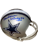 Eddie LeBaron signed Dallas Cowboys Riddell TB 2-Bar Mini Helmet 1st Cowboys QB 1960- CSA Hologram/Show Ticket